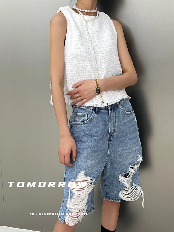goods in stock! New in early summer! [tomorrow] sleeveless solid color small fragrance vest / sling 5008# ozq