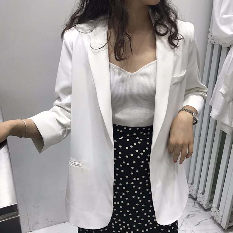 New year in early spring! [Wuyi] temperament solid color vertical suit wy330065# Cl