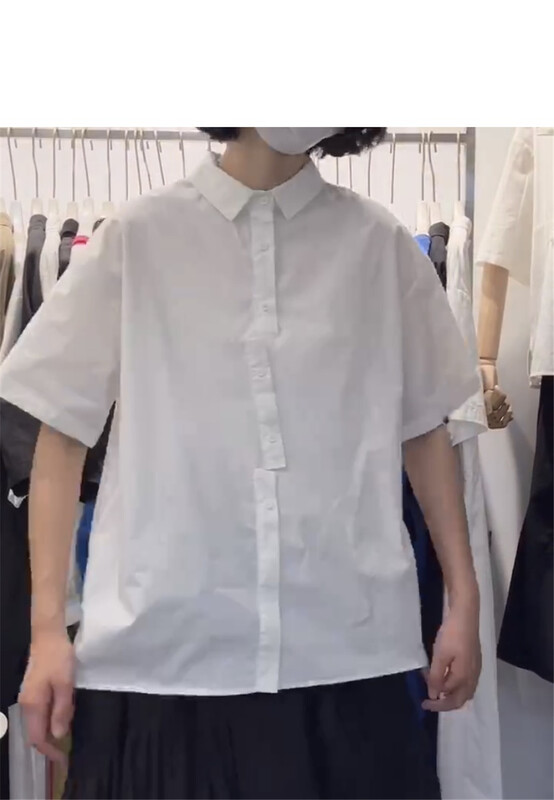 【三與二出】單排扣舒適韓系襯衫  67155#  L