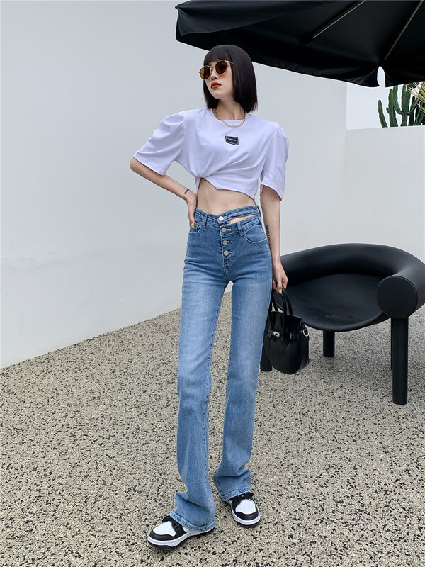 New year in early spring! [iris iriisy] high waist slim horn Vintage Jeans 8112# LSL