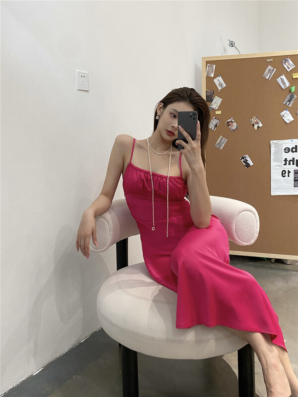 [modern 197] little women's sling slim dress 81169# zyh