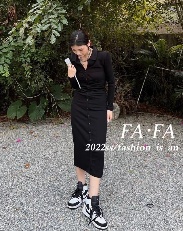goods in stock! New year in early spring! [Fafa] slim and versatile dress 16860# zxl