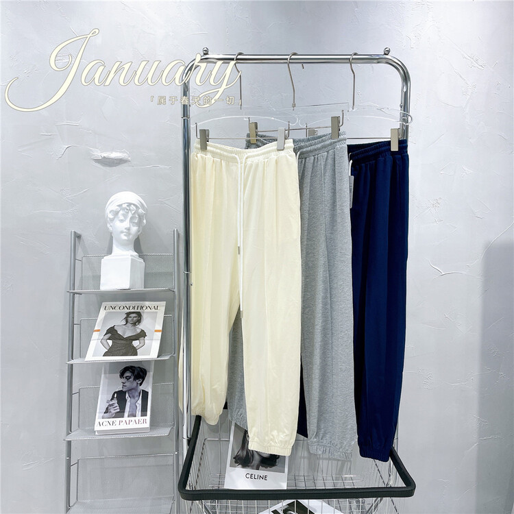 goods in stock! Cxdhh / new in early spring! [strict selection - planting grass and trees] Korean version of pure color versatile casual pants xc20-22075# zyh