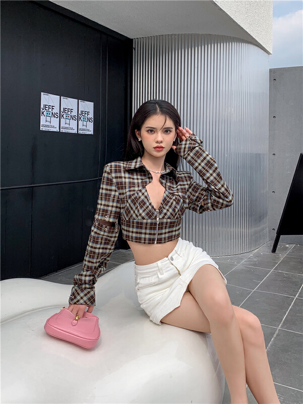 [AC] pure sexy hollow out shirt (with removable sleeves) 6934# JJ