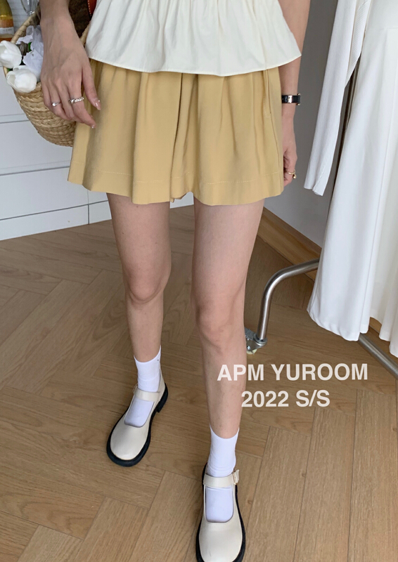 【APM YUROOM 】簡約百搭高腰顯瘦休閒短褲  22206#  LSL