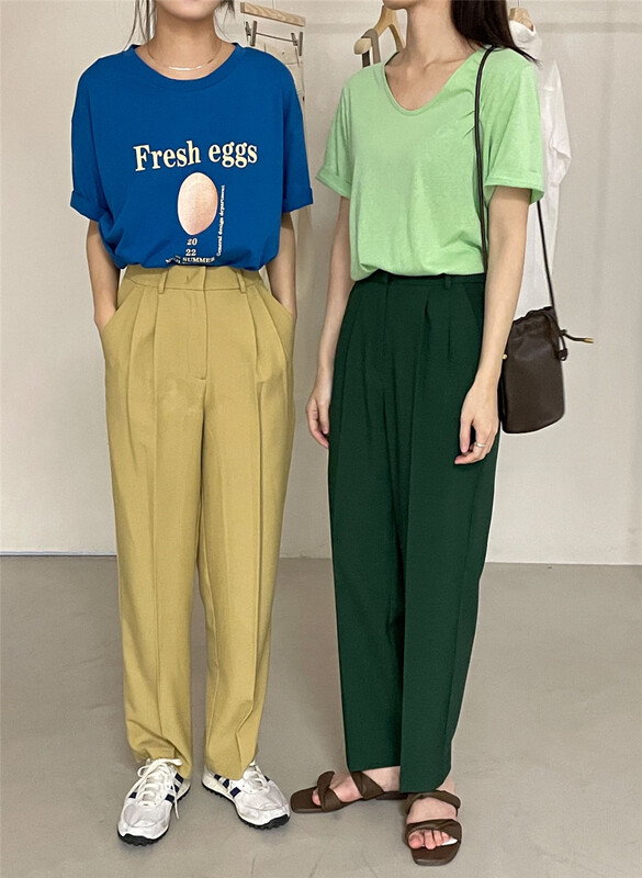 goods in stock! [clean space] simple foundation, versatile and slim trousers 31026# CLS