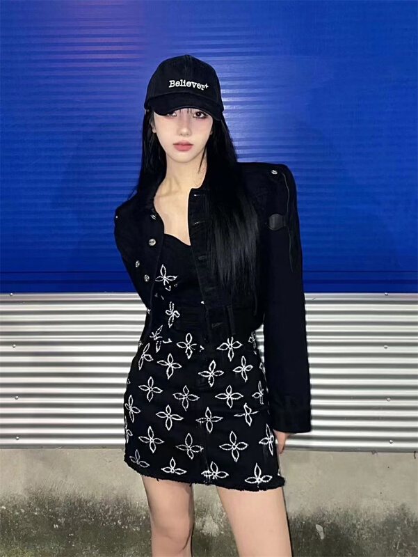 goods in stock! New year in early spring! [66 clothing] fashion personalized cross suspender dress 5211# JJ