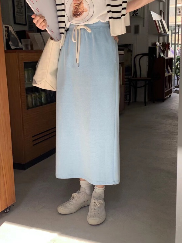 Original price: 77.83! New year in early spring! [T.G] simple and versatile high waist skirt 17100# cqw