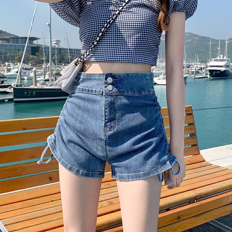 New in early summer! [JFT] fashion trend high elastic denim shorts jft0109# CSX