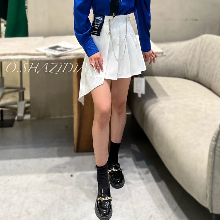 New year in early spring! [o.shazidian] slim lady style skirt (with chain) 1368# CSX