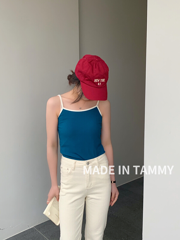 New year in early spring! [Tammy] contrast suspender simple urban style vest 62783# L