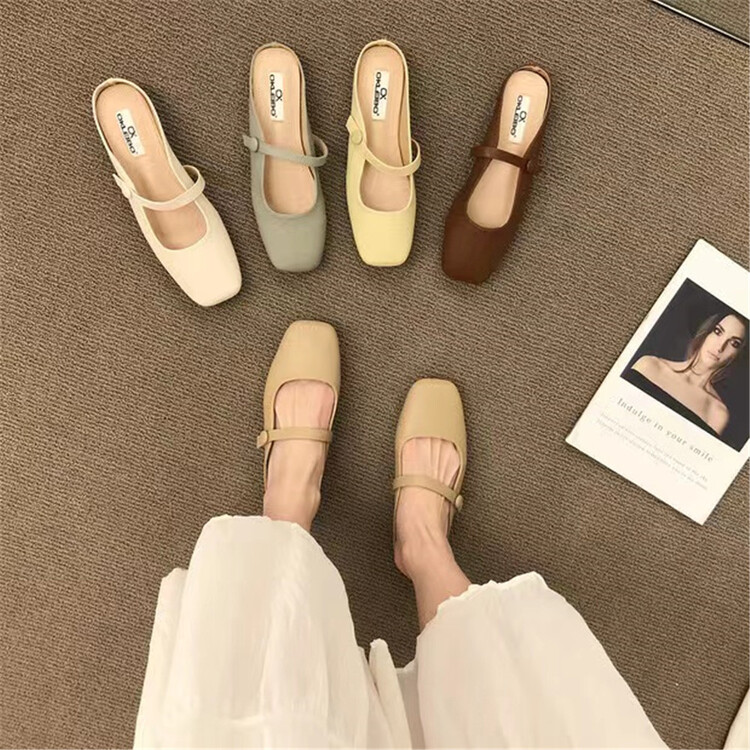 [DS. Gift] French foreign style gentle low flat heel shoes 5280# LSL