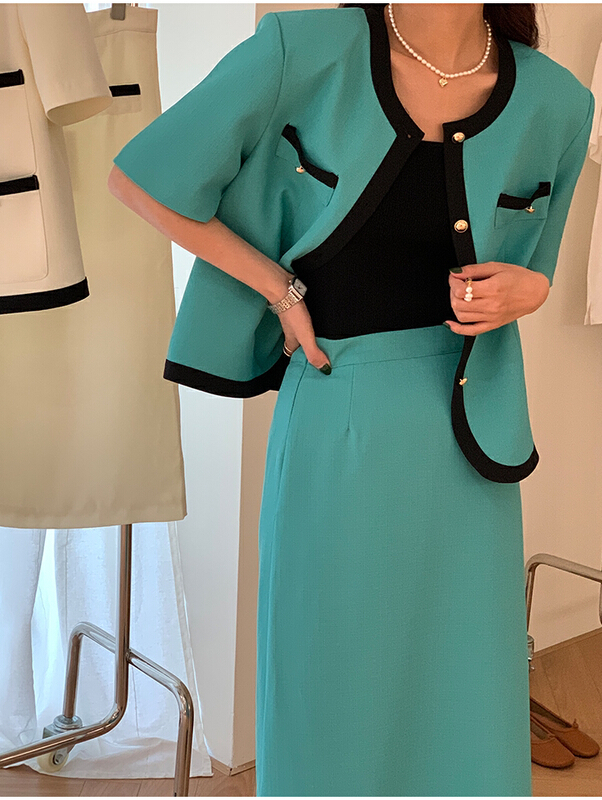 goods in stock! [the mind] Korean fashion color contrast jacket 60210# XYJ