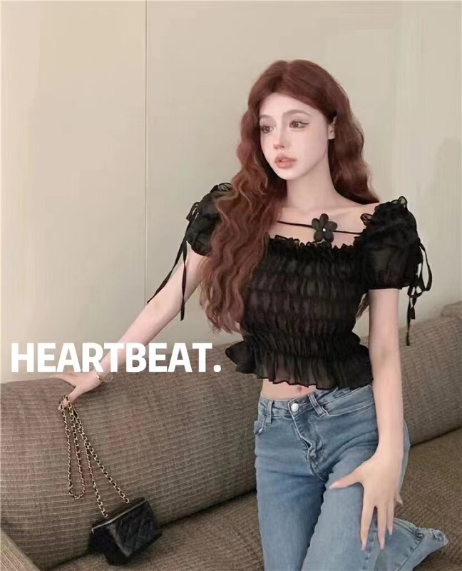 New in early summer! [Heartbeat] slim sexy off shoulder shirt 3175# HBx