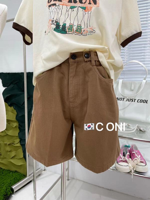 San Jennie [C oni] great texture! Waist button design wash cotton casual shorts c220-9318# HLL