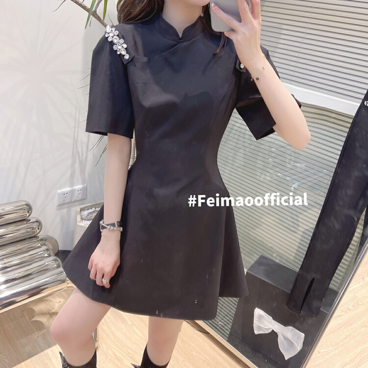 Original price 141.00! [Feimao (Yimao)] temperament slim dress ym-7037# LSL