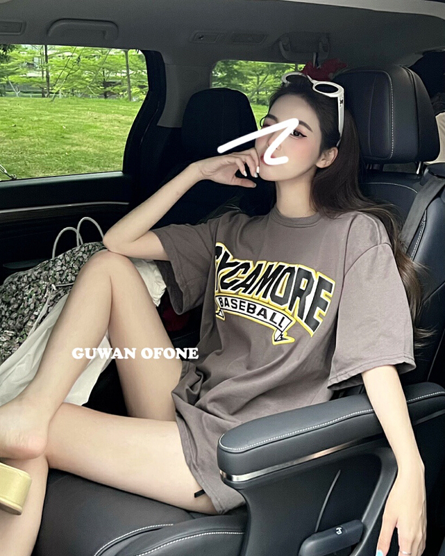 [Gu Wan] Korean letter printed Donald Duck short sleeve T-shirt 5635# zxx