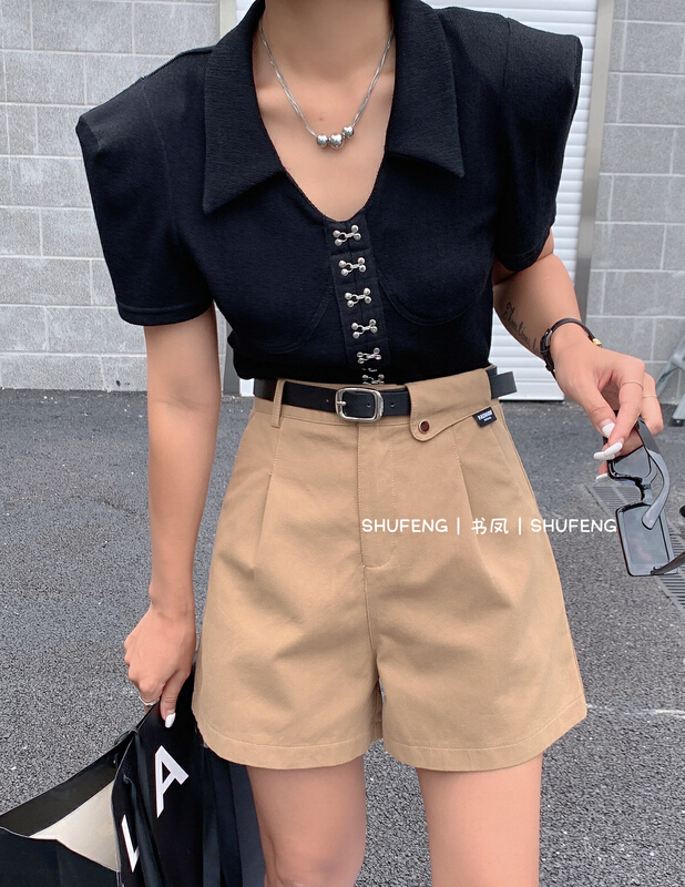 [Shufeng] Korean simple and comfortable casual shorts (with belt) 5969# LSL