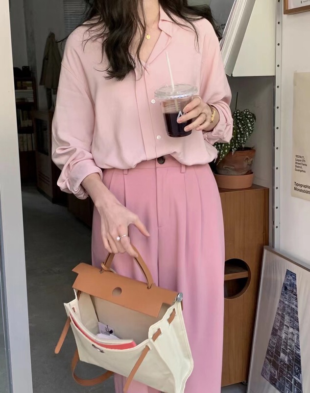 New year in early spring! [T.G] Korean solid color versatile shirt 16566# cqw