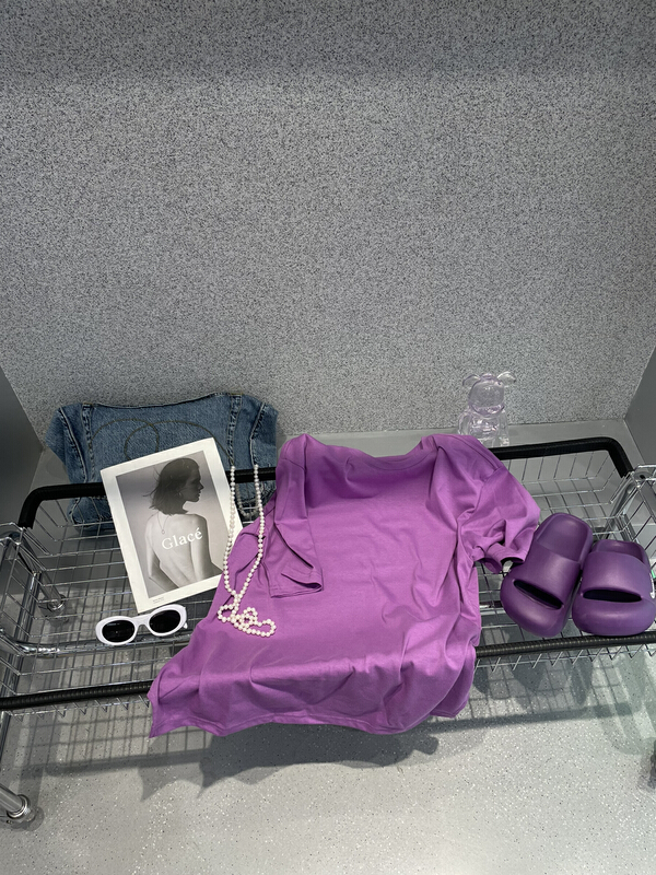 goods in stock! New in early summer! [bobo1972] simple and versatile solid color fashion short sleeve T-shirt ac213732# ozq