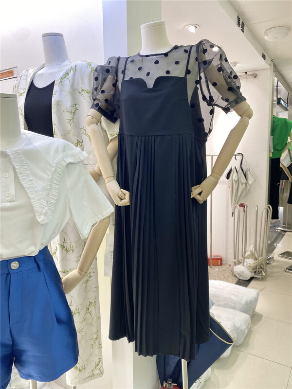 New in early summer! [nnbaby] Hepburn sexy pleated suspender dress (dress only) 615# CLS