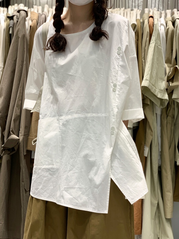 [Jibu Jianchuan] Korean round neck comfortable shirt 822156# L