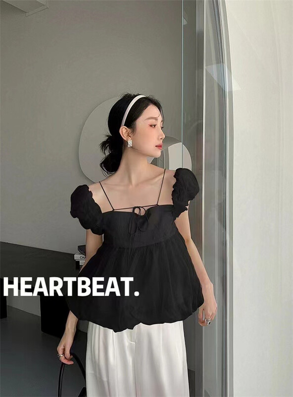 [hearteat] slim temperament mesh sling blouse 30001# HBx