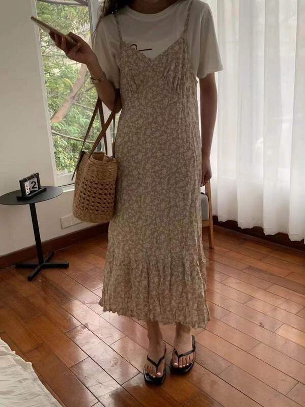 New in early summer! [forming-z] floral suspender dress 91055# zxl