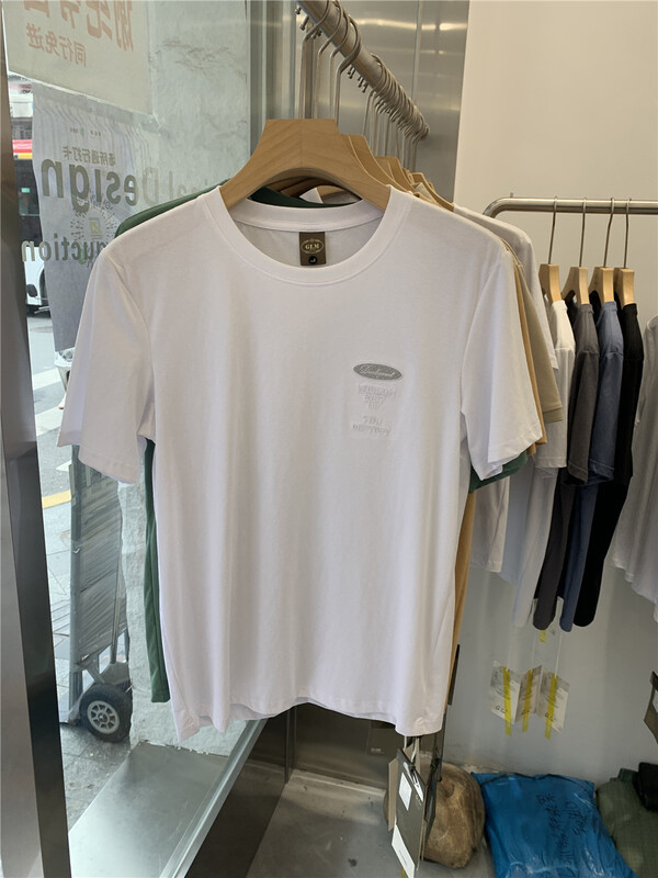 [Gu liangmu] round neck loose embroidery letters short sleeve T-shirt 5133# ZZL