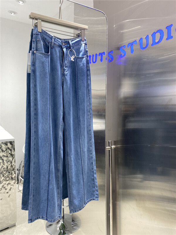 [yuan color] Korean version solid color loose jeans 0288# LSW