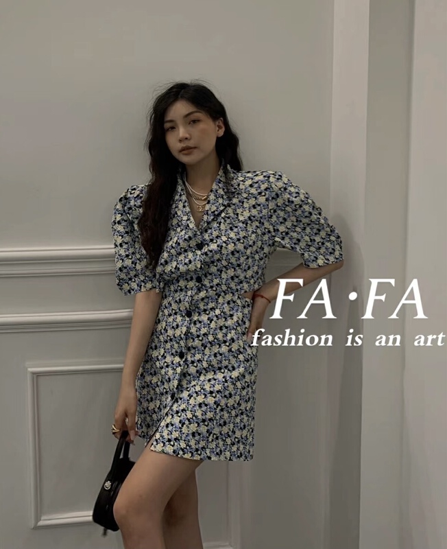 [Fafa] waistless care machine floral dress 18012# zxl