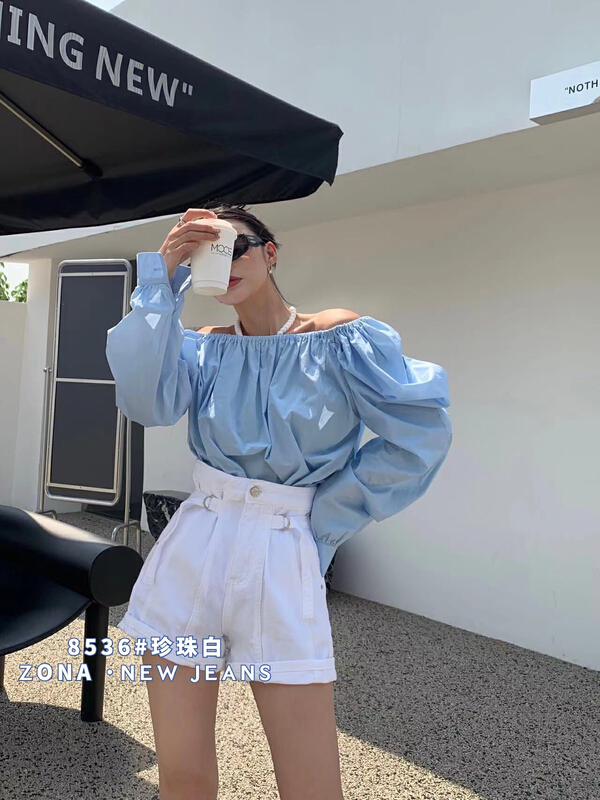[zona] casual simple quarter denim shorts 8536# ozq