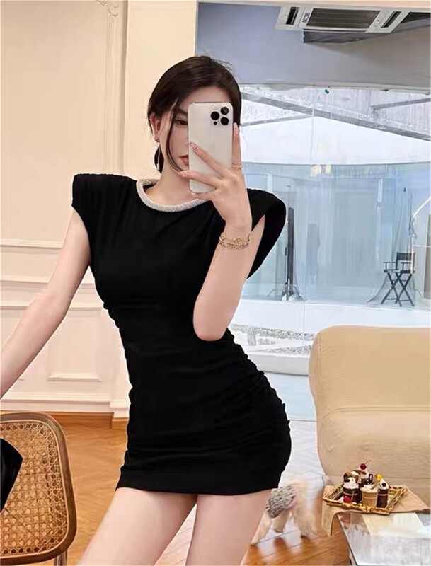 New in early summer! [spy] little woman's slim Hip Wrap Dress 9632# JJ