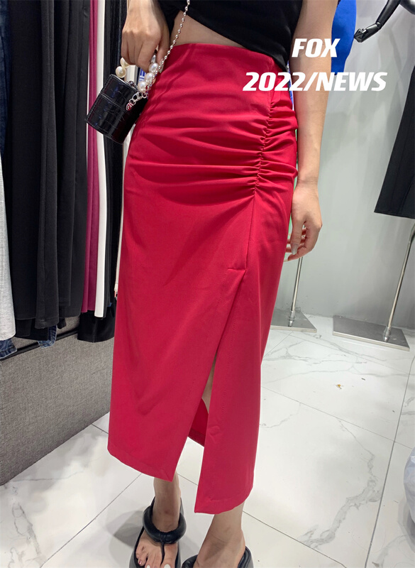 goods in stock! New in early summer! [fox] Korean high waist split skirt h039# WTT