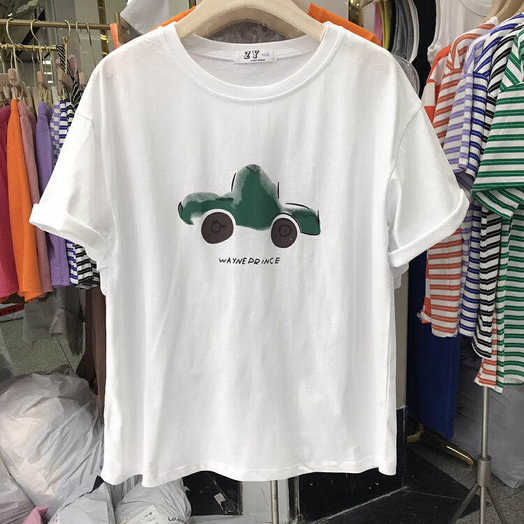 [ziyijia] graphic printing age reducing fashion short sleeve T-shirt 0168# WTT