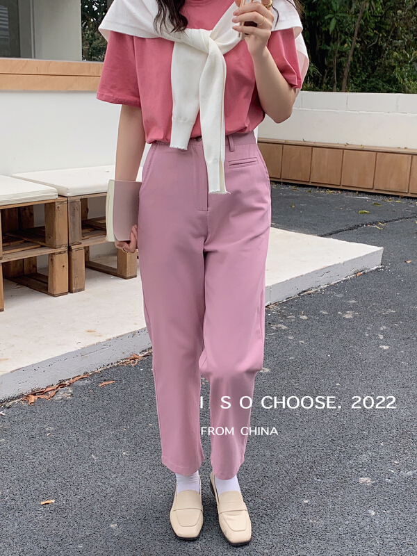 goods in stock! New in early summer! [ISO Korean series] New Korean high waist slim jeans 66026# hjy