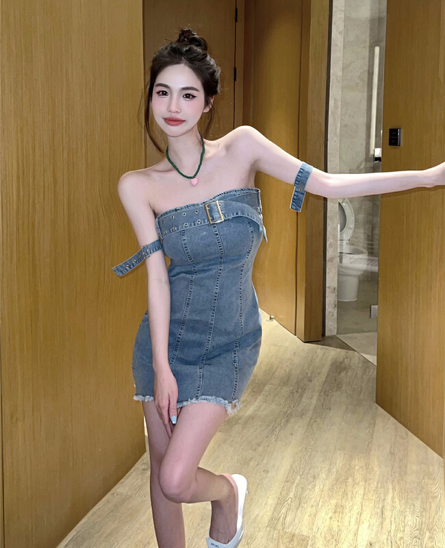 [x · h studio] retro French Spice Girl Dress 8763# ozq