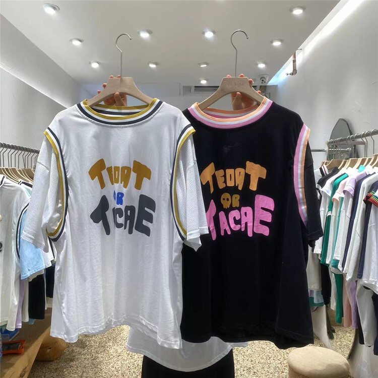 [ycnana] letter print trend short sleeve T-shirt 83899# LSW