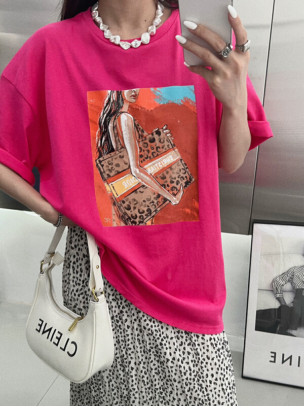 [Colle] personalized fashion versatile short sleeve T-shirt 6819# lwy