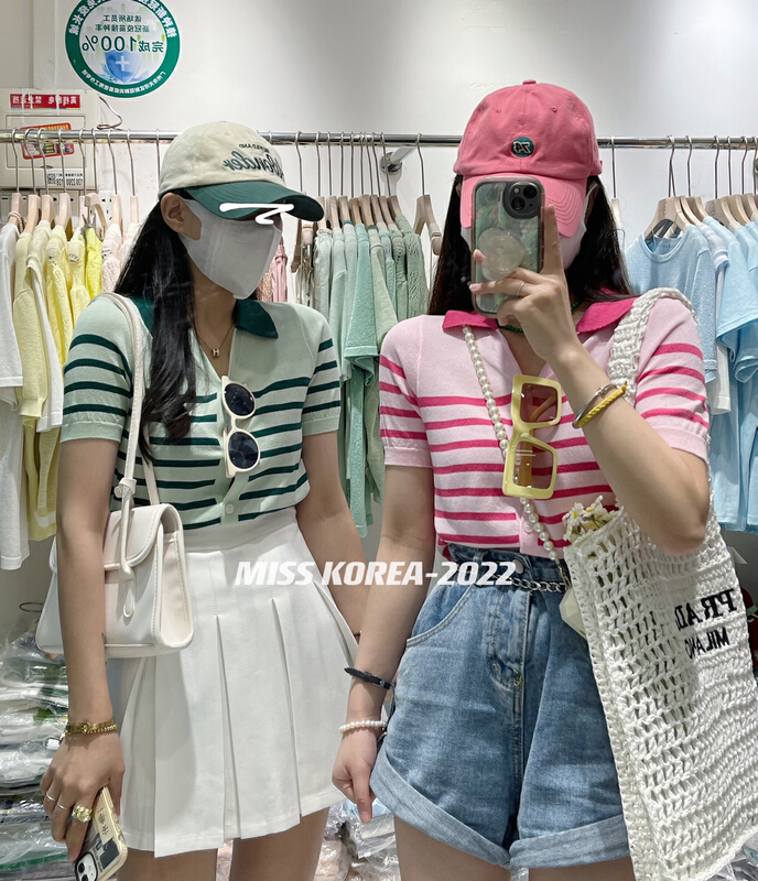 [Miss Korea] striped loose fit T-shirt 6647# HBx