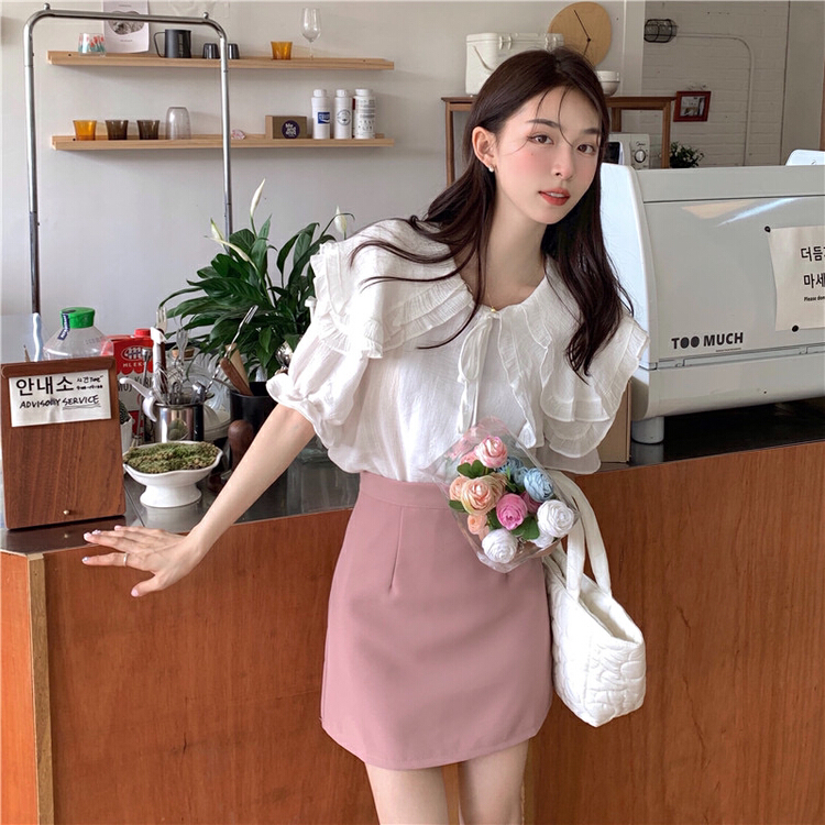 goods in stock! New in early summer! [timely rain] Han Feng ins design sweet skirt 21315# WPL