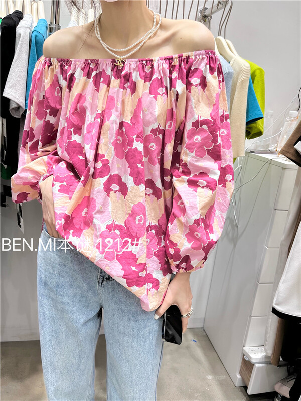 [Ben. Mi mystery] one line collar fashion Korean shirt 1212# ll