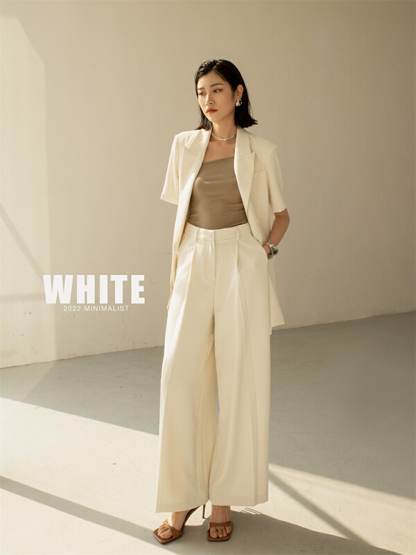 初夏上新!【WHITE】簡約通勤氣質西褲  K-75981#  XYJ