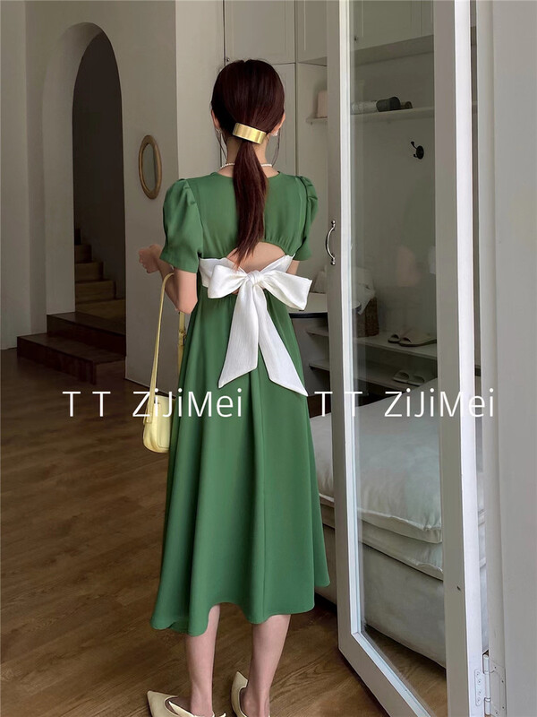 [self beauty] elegant temperament back strap dress 6263# hjy