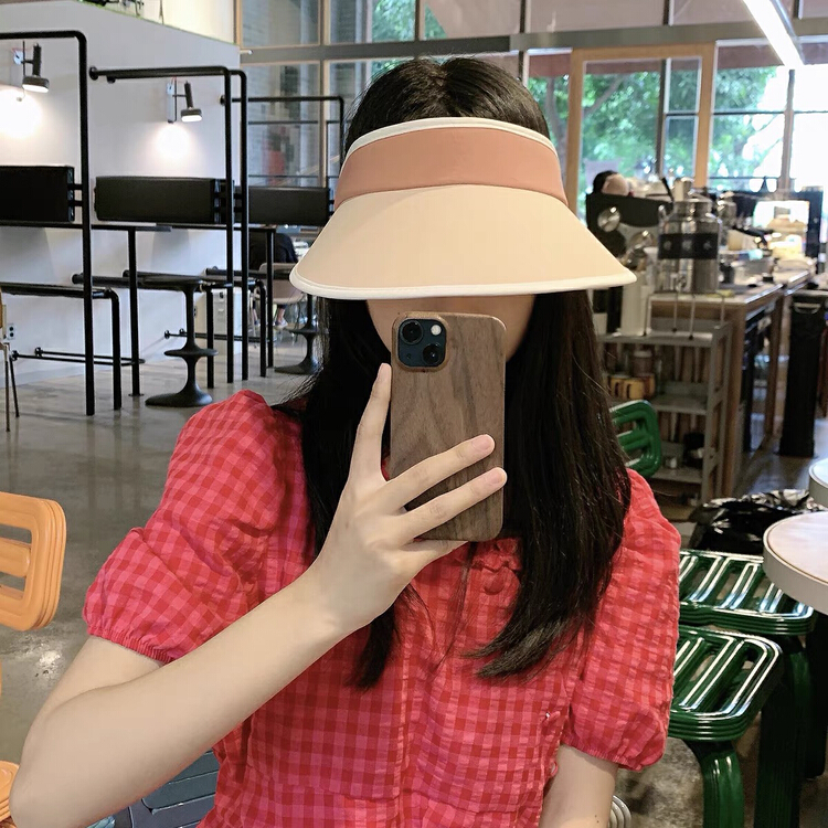 [aestheticism hat industry] Korean color matching empty top sunshade hat 3158# LSL