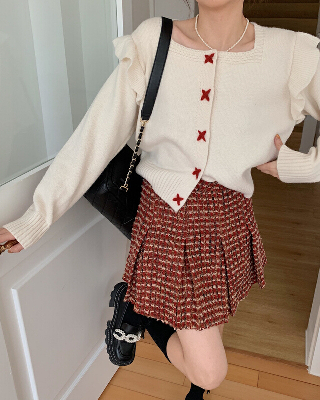New year in early spring! [timely rain] Han Feng ins sweet temperament, small fragrance, thin high waist skirt (excluding matching) as2171# YYW