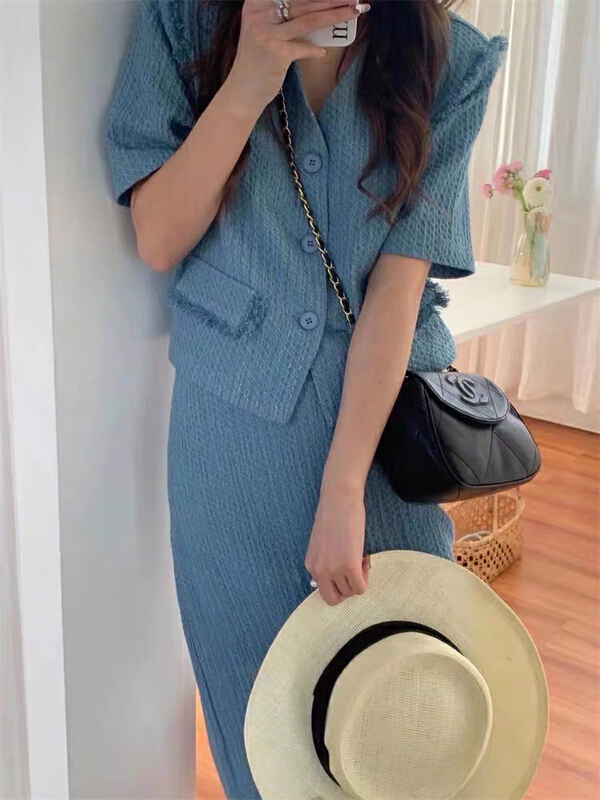 New in early summer! [Dai Dai] small fashion temperament shirt + lady skirt suit 4577# HBx