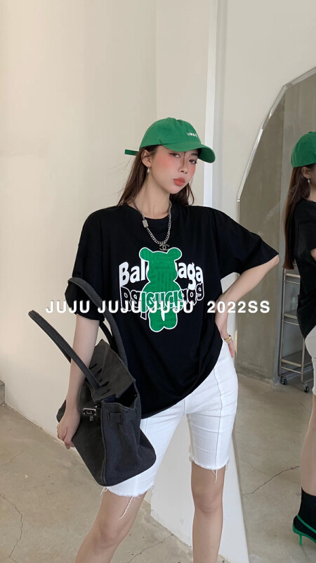 New year in early spring! [Juju] crew neck loose Pullover short sleeve T-shirt 97958# LSL