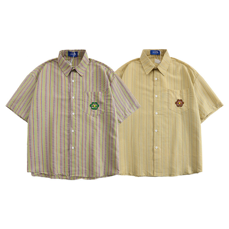 Unisex! [INS error] stripe comfortable Korean shirt c5103# hyy