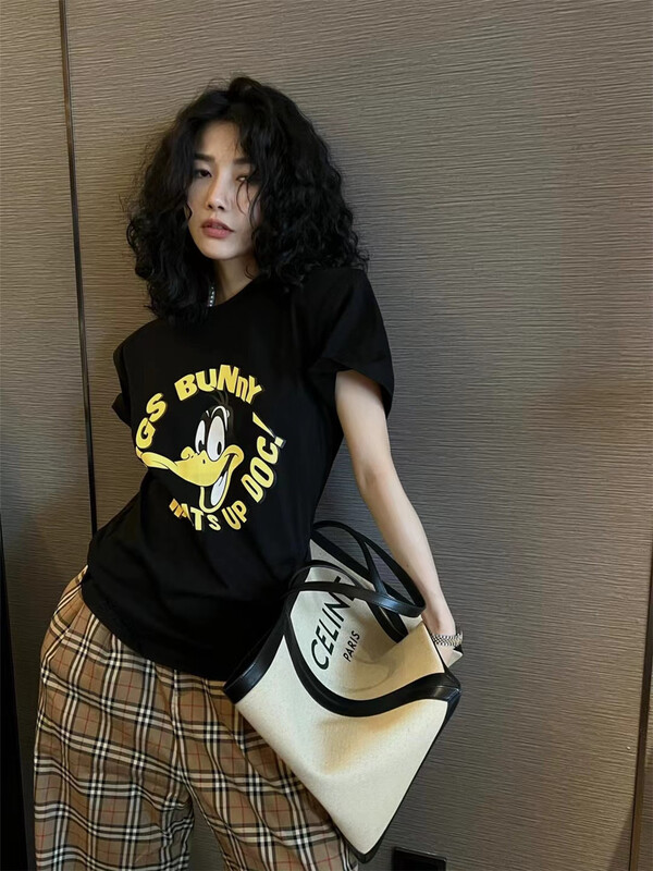 New in early summer! [all in] Korean funny cute cartoon printed short sleeve T-shirt 4120# ozq